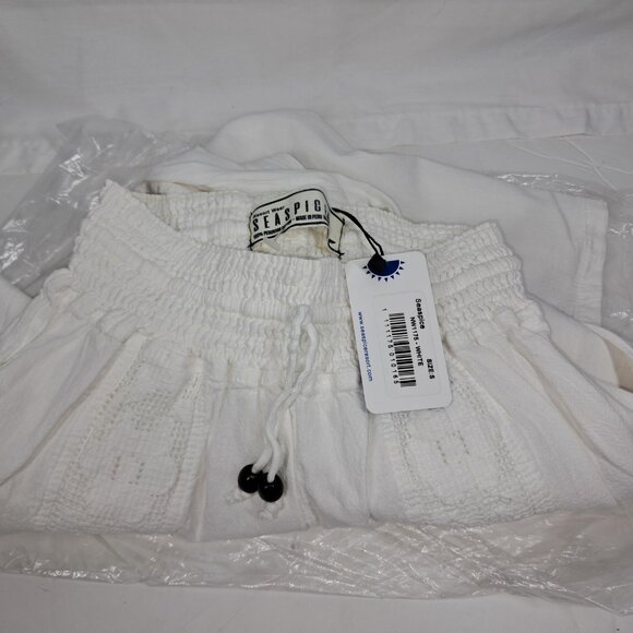 NWT's Seaspice Resort Magnolia White Small 100% Peruvian Cotton Pants - Picture 3 of 8